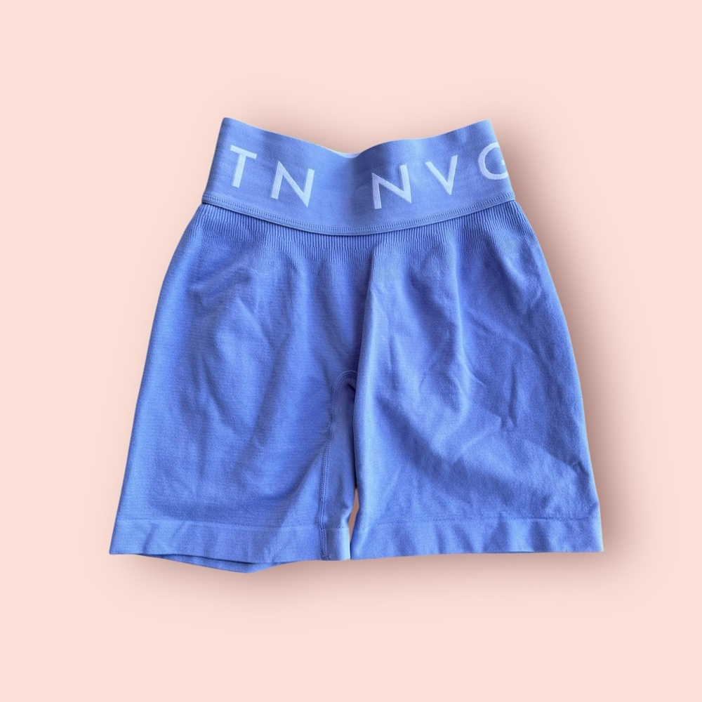 NVGTN Blue Athletic Shorts with Wide Elastic Waistband